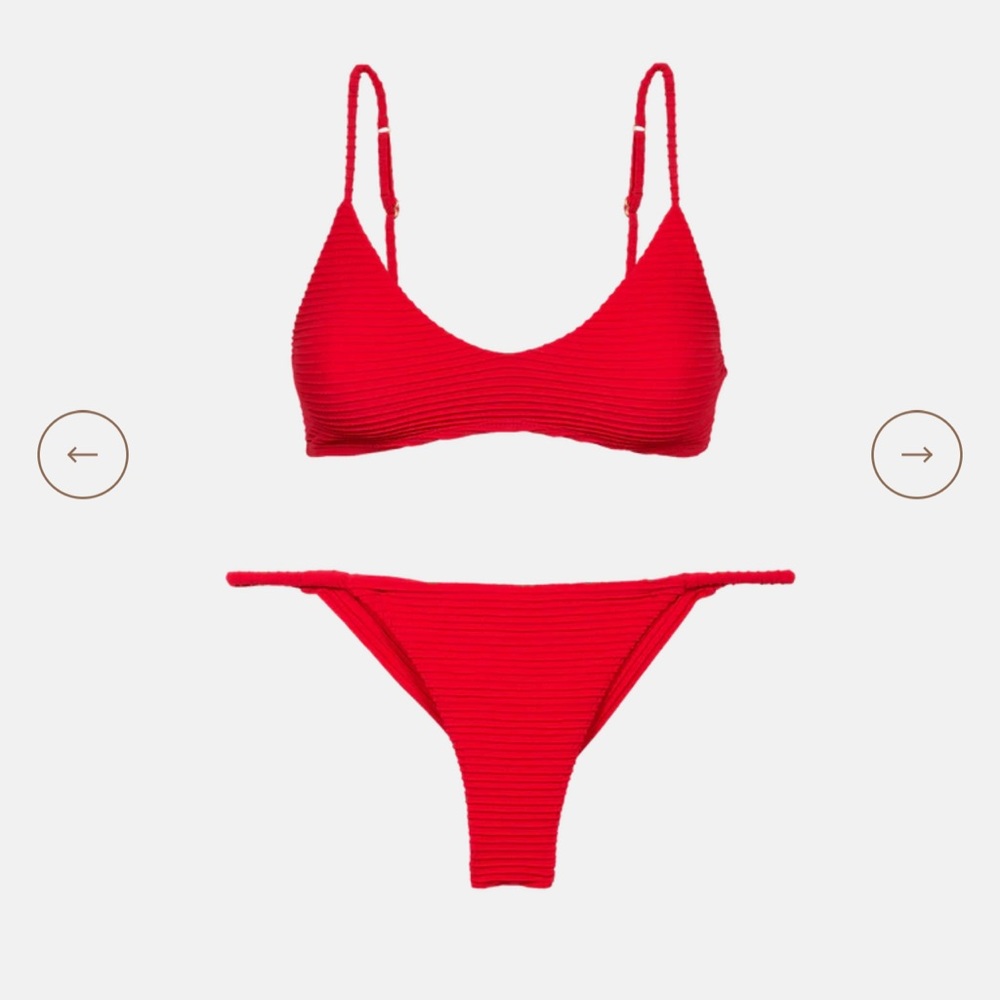 Vix Paulahermanny Dune Luli Top AND Dune Ju String Bottom in red pepper